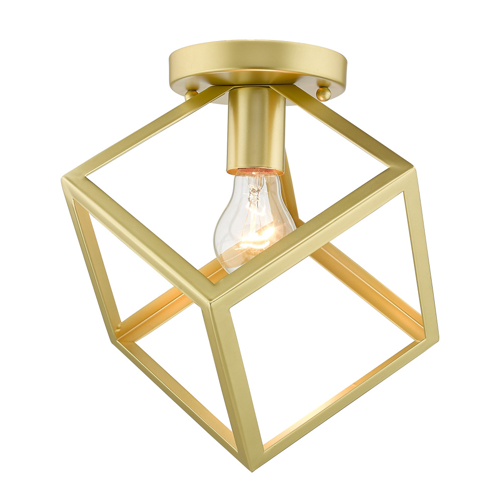 Golden Lighting Cassio 1-light Flush Mount in Olympic Gold